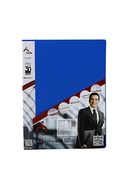 Genel Markalar Önder Pp Kapak 4 Halkalı Klasör Mavi 1104
