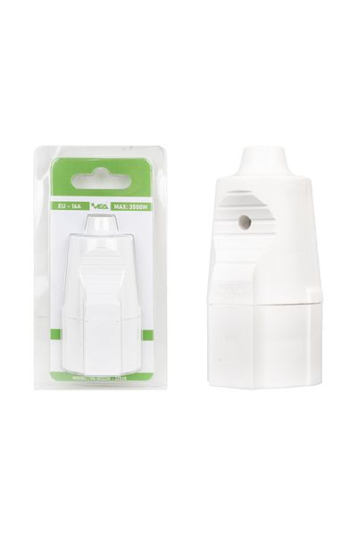 Amazex Store Ve-B222W a Class Blistered Soiled Female Plug (Made in Malaysia) (4767)