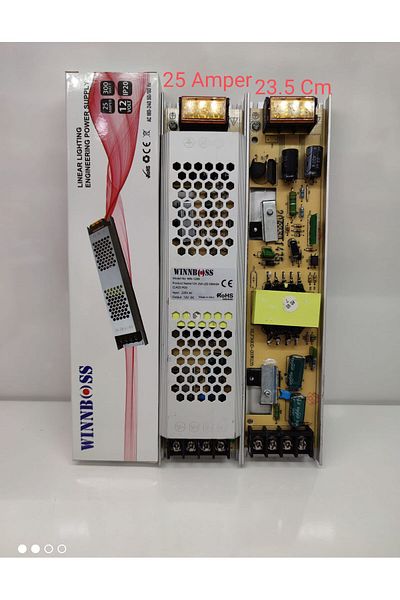 RubyBoutiques 12V-25A-300W-IP20 محول فائق النحافة (4767) - BLC6608-5542