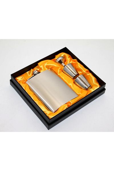 İsmiyle Al Stainless Steel Flask Set with 2 Shot Glasses Alk2659 - Isl4660-8679