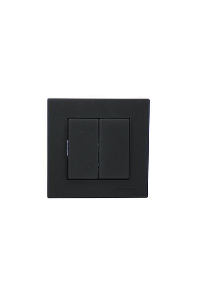 Amazex Store Mutlusan Rıta-2220 402 0284 Black Commutator - 2-Pack Switch Socket Screw - Framed (4767)