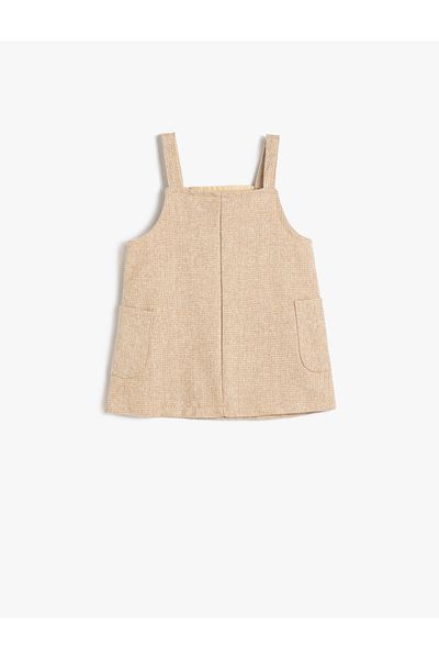 Koton Salopet Dress Pocket Detailed Embroidered