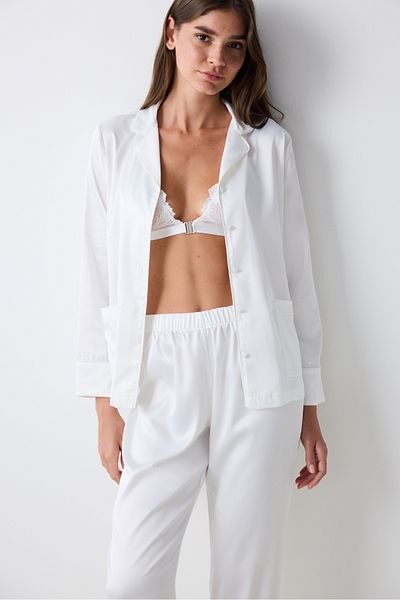 Penti Bridal Aura Off-White Shirt-Hosen-Pyjama-Set