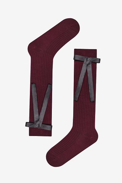 Penti Șosete cu pantaloni roșii Ribbon Claret