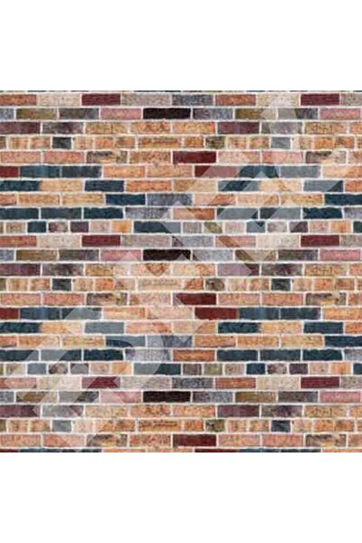 Jordania Eshel Model - Colorful Brick Patterned Cardboard Wall, 1/50, Set of 3