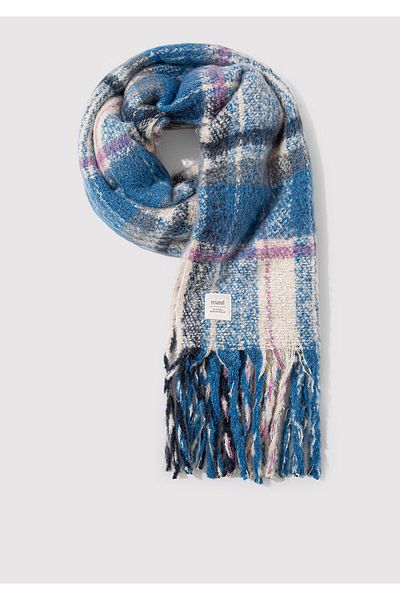Mavi Tasseled Checkered Scarf 1912810 -28616