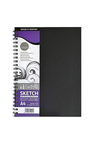 Daler Rowney 100 gr 54 Yp A4 - Simply Covered Spiral Sketchbook
