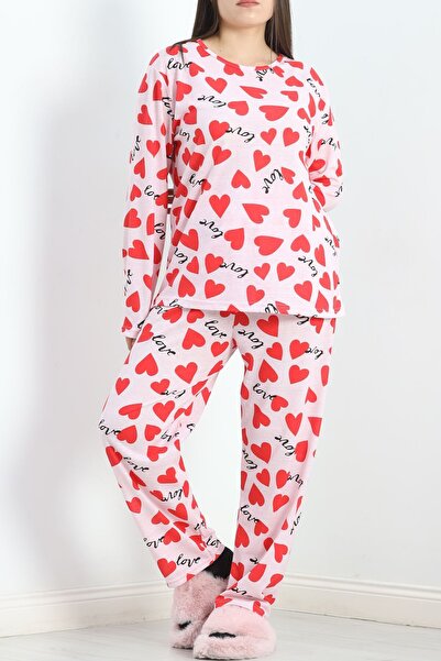 nedo7 Battal Pajama Set Crew Neck - Dusty Pink1 - 776.1287