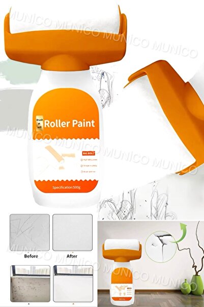 Munico Sıcak Antibakteriyel Duvar Boyası Güçlü Onarım Duvar Boyası Ev Beyaz Lateks Boya Rulo Fırça Banyo