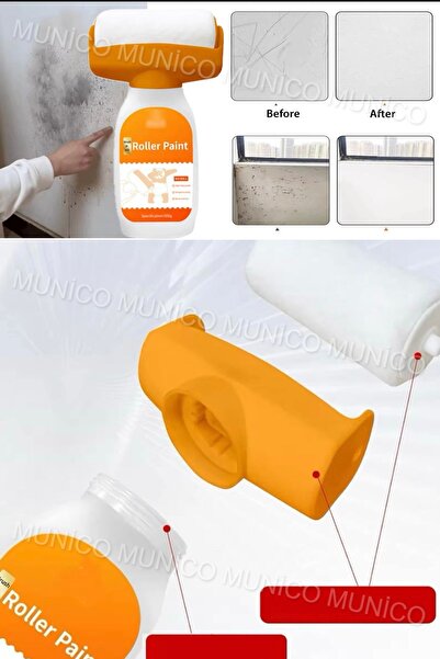 Munico Küçük Rulo Duvar Yama Fırçası Duvar Onarım Macunu Güçlü Kapak Çatlak Onarımı Kokusuz Pratik Beyaz