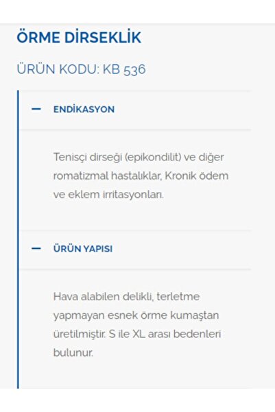 Case Örme Tenisçi Dirsekliği Kb-536