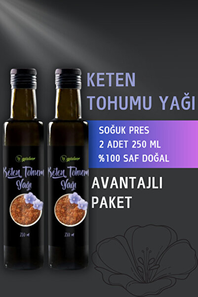 Tiji Garden %100 Doğal 2 Adet 250 ml Keten Tohumu Yağı Soğuk Pres