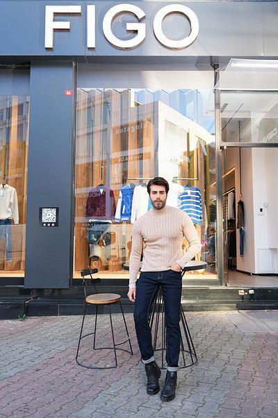 Figo Πλεκτό πουλόβερ με ψηλό γιακά