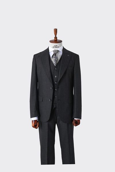 Kadir Büyükkaya Viscose Slim Fit Men's Suit - with Vest, Modern Fit - Kaw1026S