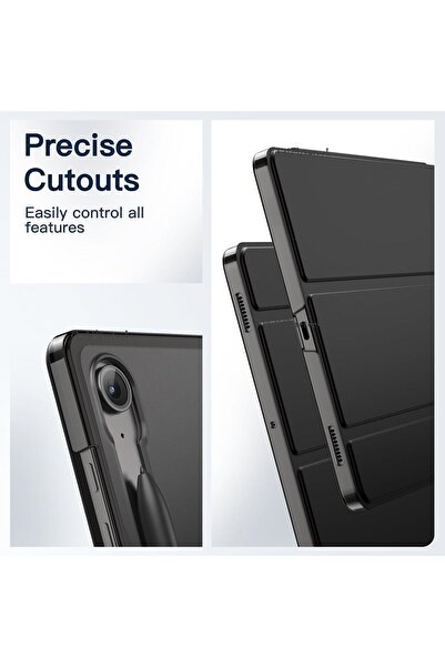 m.tk moveteck Galaxy Tab S9 Fe/s10 Fe/S10 Lite 10.9 Tablet Kılıf Akıllı Smart Standlı Arkası Şeffaf Kapak (UYUMLU)