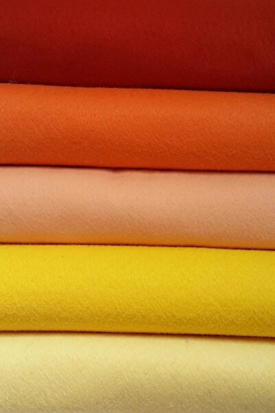 garaccu Turuncu Tonlar Ince Keçe - 5 Renk - 50x50 Cm