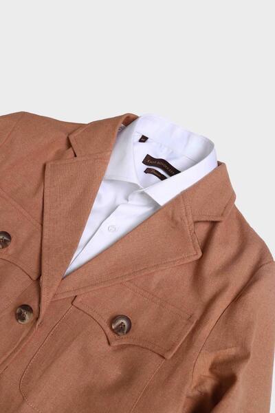 Kadir Büyükkaya Zarif Keten Safari Erkek Ceket-gkv5495s