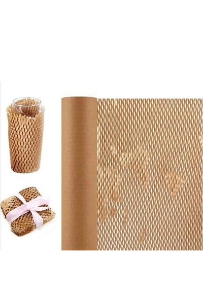 weloveis 50Cmx50Meter Flower Bouquet - Honeycomb and Kraft Paper, Product Protective Material