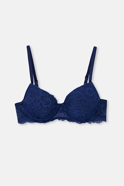 Eros Marineblau Ersk1110 Begonvile Lace Empty Cup Bra Tk.