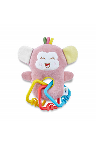 Evelise Jucarie din plus pentru bebelusi cu inele dentitie Funny Monkey BabyJ...
