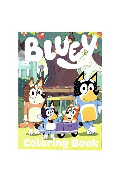 Parti Dükkanım 4 Adet Bluey Boyama Kitabı Stickerlı (16 SAYFA)