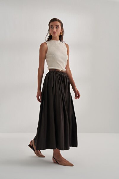 inspiration Kemerli Etek Siyah