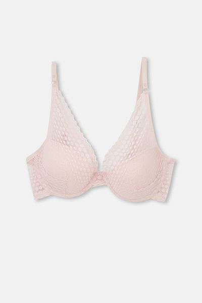 Eros Ersk1120 Pink Ginger Lace Empty Cup Bra - Tk
