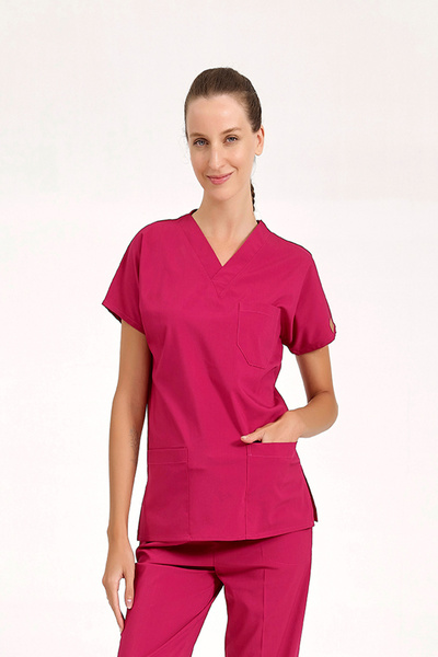 Brl Üniforma Uniformă chirurgicală unisex fucsia - Lycra cu strat superior un...