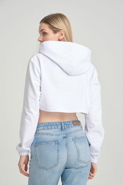 AMAZING CRASH Γυναικείο φούτερ Basic Hooded Crop Regular
