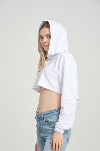AMAZING CRASH Γυναικείο φούτερ Basic Hooded Crop Regular