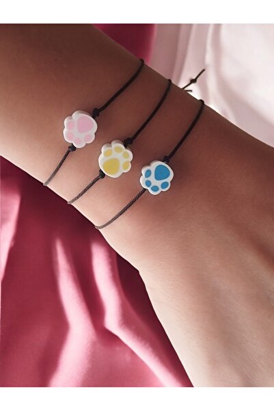 Amabel Jewelerys Evcil Hayvan Kedi ve Köpek, Pati Figürlü 6'lı İp Hediyelik B...