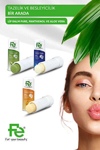 Fe LİP BALM PURE, PANTHENOL VE ALOE VERA