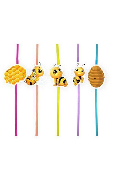 Parti Dükkanım Bee Themed Artistic Pipette 10 Pieces