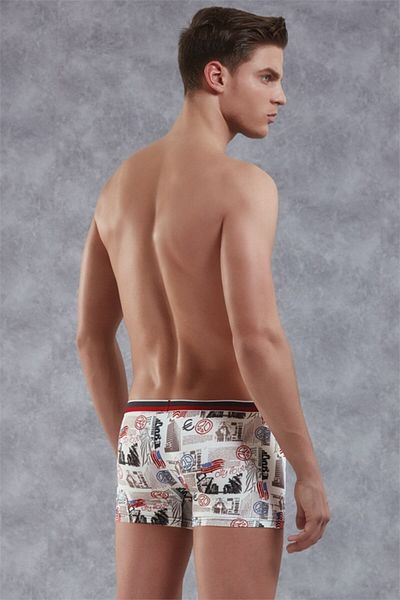Doreanse Ανδρική τσάντα Boxer Modal - Πολύχρωμη εκτύπωση, Κανονικό πόδι 1890