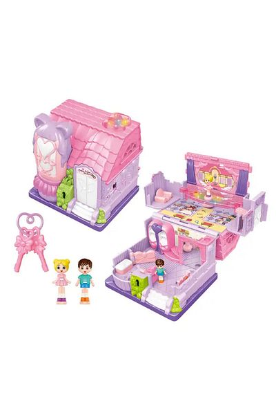 NillyToys مجموعة ألعاب استوديو الرقص السعيدة القابلة للطي من سلسلة Home مع ملحقات موسيقية مضاءة
