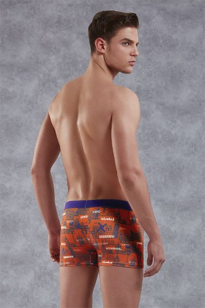 Doreanse Ανδρική τσάντα Modal πολύχρωμη στάμπα Normal Leg Boxer 1897