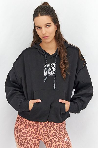 adidas X Karlie Kloss Women Sportswear Fit Textured Long Sleeve Outdoor Sweatshirts, Black