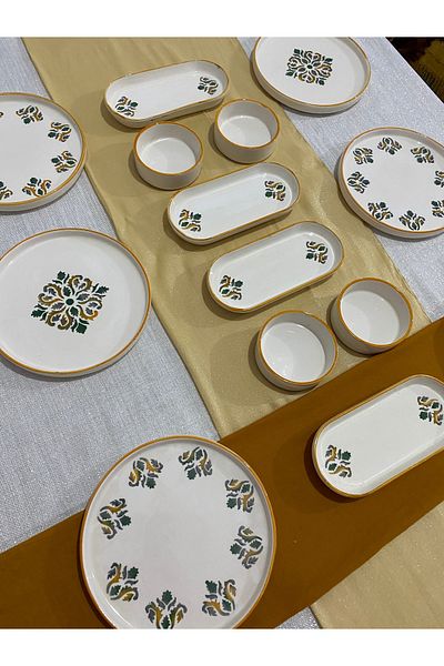 MTD SERAMİK Luxury Breakfast Set 14 Items for 6