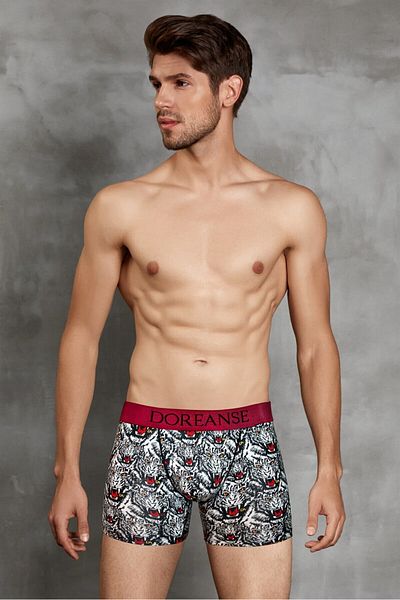 Doreanse Ανδρικά Modal Colorful Printed Bag Boxers - 1812 Normal Leg