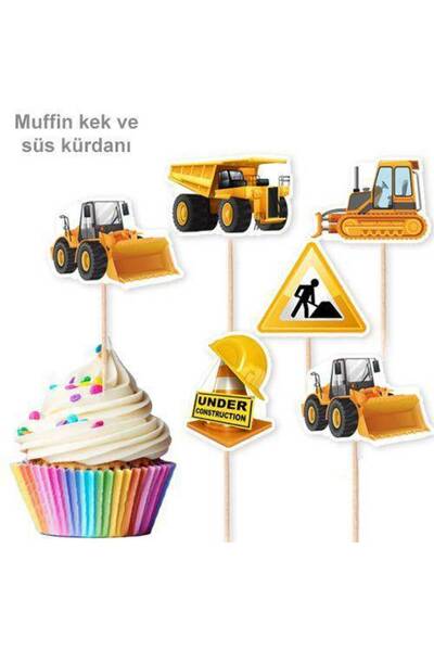Parti Dükkanım İnşaat Temalı Şekilli Kürdan (10 ADET)