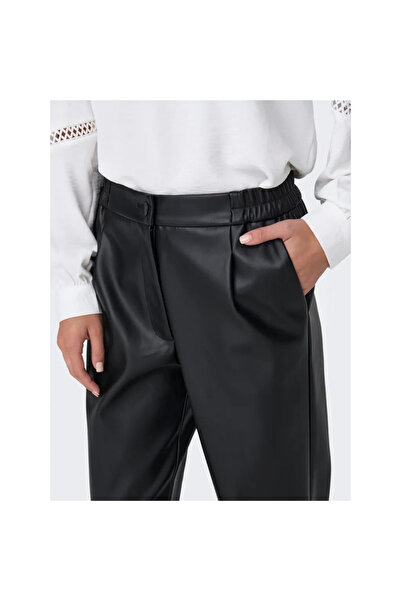 ONLY ONLMYNTE FAUX ΔΕΡΜΑΤΙΝΟ ΠΑΝΤΕΛΟΝΙ OTW Μόνο από συνθετικό δέρμα Pantalon