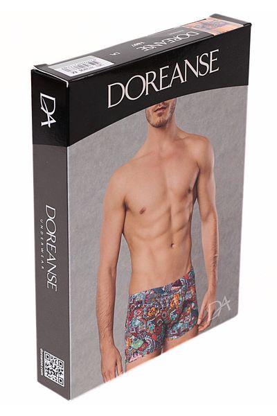 Doreanse Ανδρική τσάντα Modal Multicolor Printed Normal Leg Boxer 1807