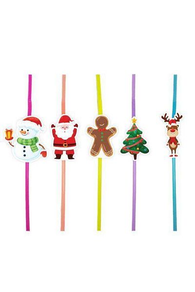 Parti Dükkanım New Year's Themed Artistic Straws (10 Pieces)