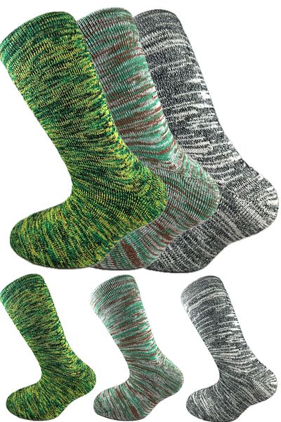 SİHİRLİ AYAKLAR Colorful 3 Pairs Thermal Unisex Men's and Women's Socks - Thick and Warm Heat Sink 38-42