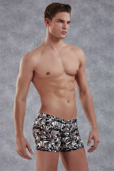 Doreanse Ανδρική τσάντα Modal πολύχρωμη στάμπα Normal Leg Boxer 1891