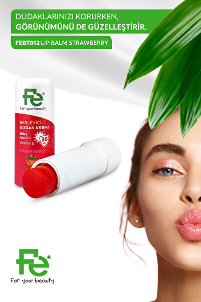 Fe Lip Balm Strawberry (Çilek Aromalı)