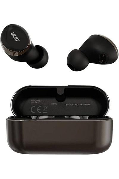 HiFuture Yacht Wireless Earbuds with Wind Noise Cancellation, Metal Charging Case, Waterproof, Black