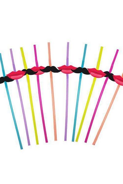 Parti Dükkanım Lip Mustache Artistic Pipette 10 Pieces
