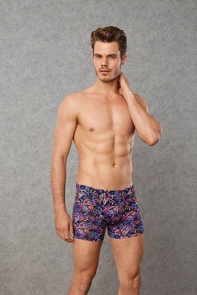 Doreanse Ανδρικό Modal πολύχρωμο εμπριμέ Regular Leg Boxer 1861