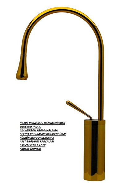 Class Armatür Rose gold damla yüksek çanak lavabo batarya